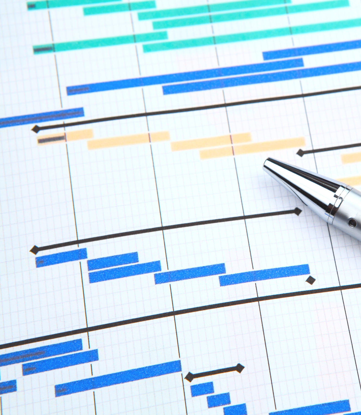 Detailed construction Gantt chart and project schedule management for a South Florida real estate development.